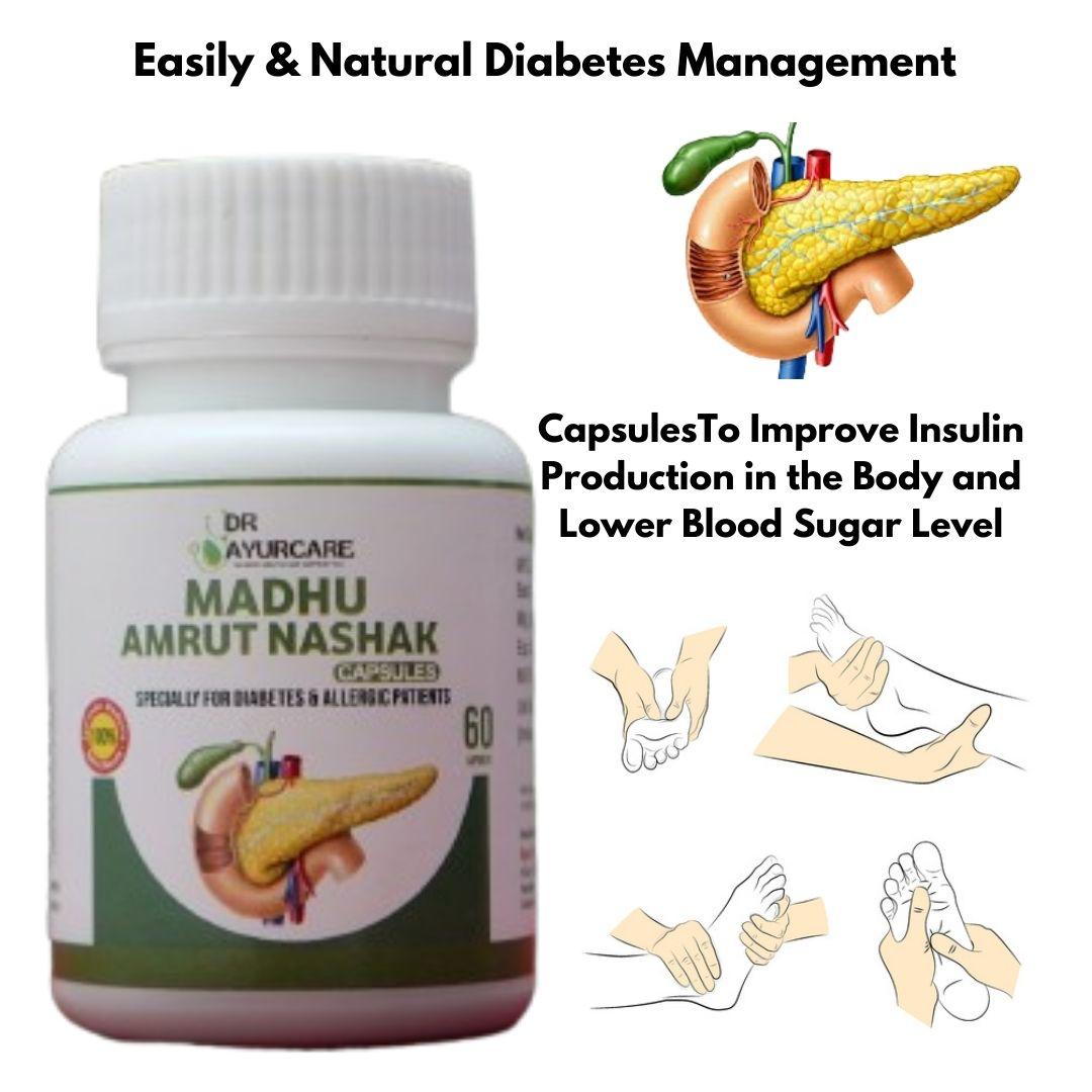 Madhu Amrut Nashak Diabetes Care Capsules (60 capsules )