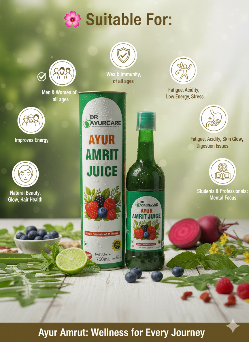 Ayur Amrit Juice – 100% Herbal Immunity Booster | Sugar-Free | Daily Wellness Drink (750ml)