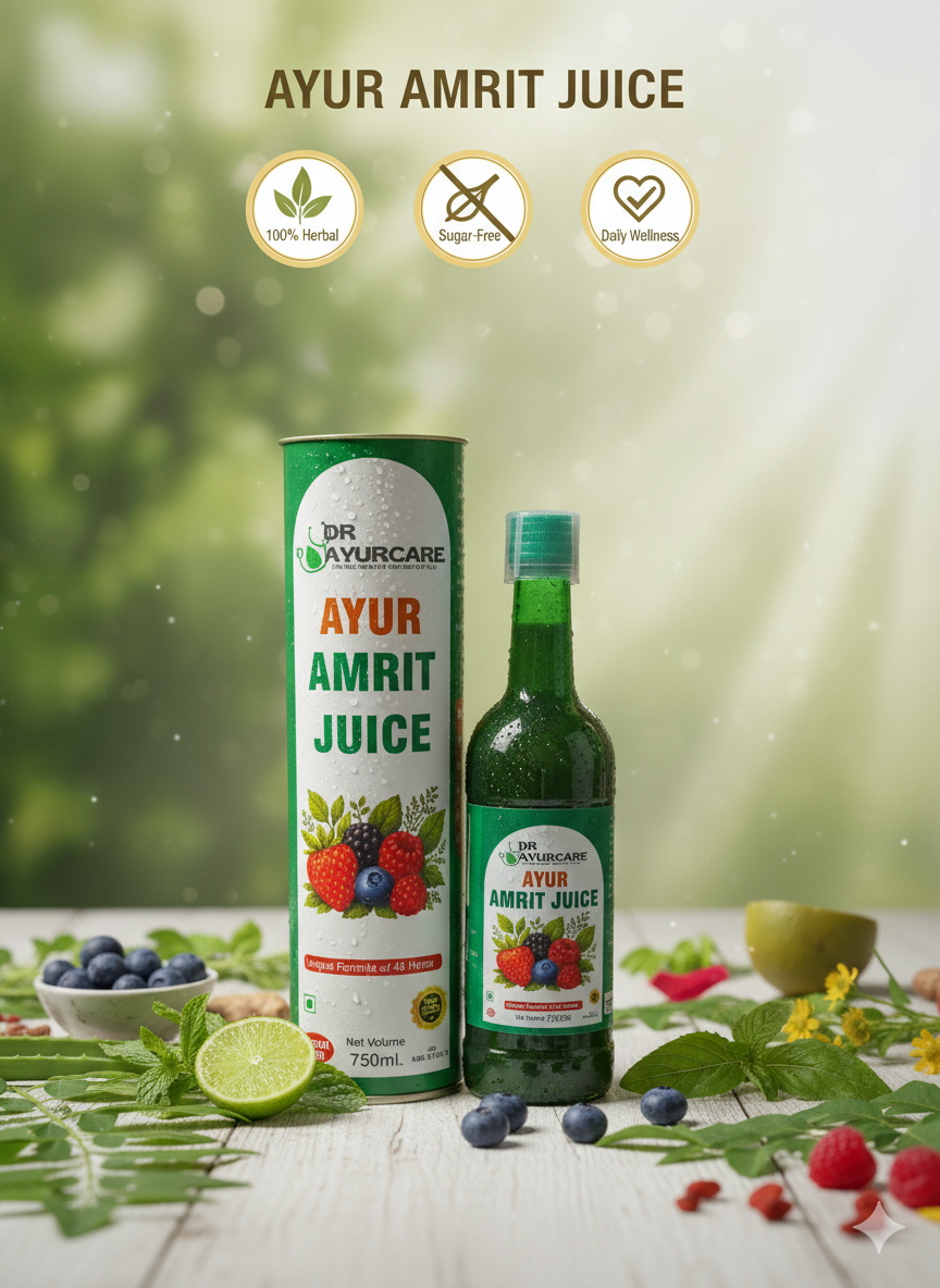 Ayur Amrit Juice – 100% Herbal Immunity Booster | Sugar-Free | Daily Wellness Drink (750ml)