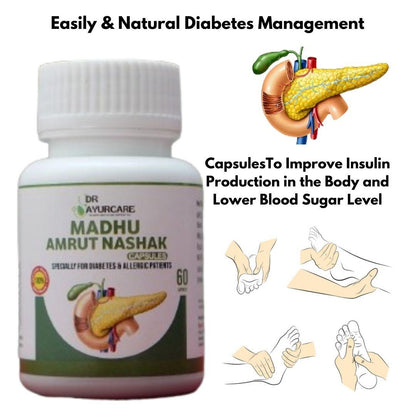 Madhu Amrut Nashak Diabetes Care Capsules (60 capsules )