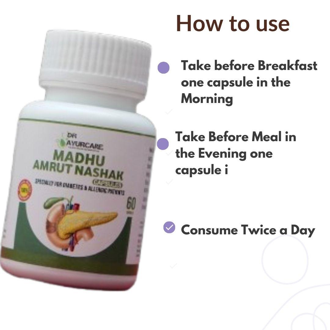 Madhu Amrut Nashak Diabetes Care Capsules (60 capsules )