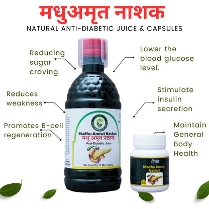 मधु अमृत नाशक डायबेटिस केअर कॉम्बो: ज्यूस आणि कॅप्सूल
